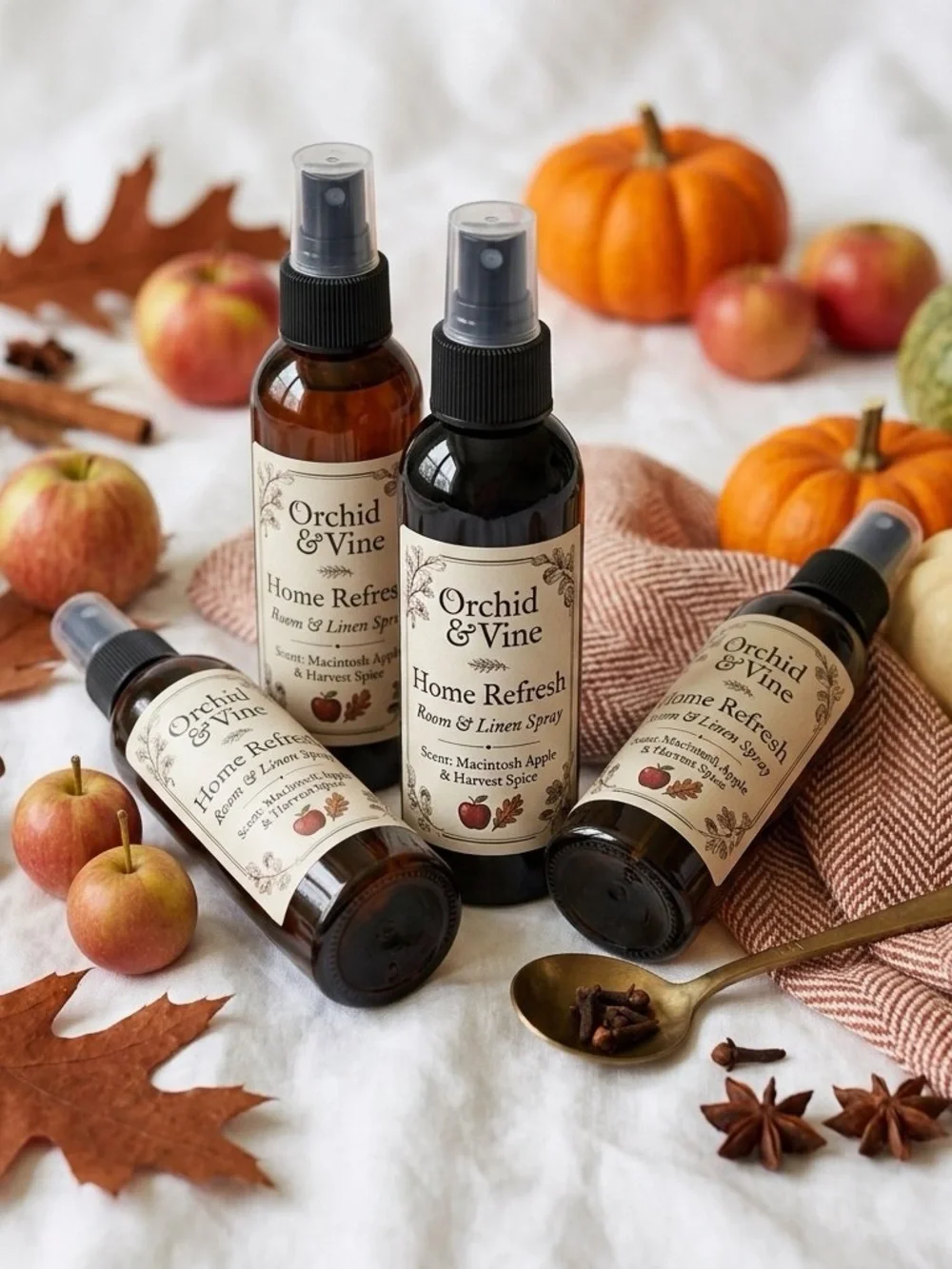 Home Refresh Room & Linen Spray — Macintosh Apple Harvest Orchid & Vine